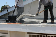 Sideway flat roofing repair
